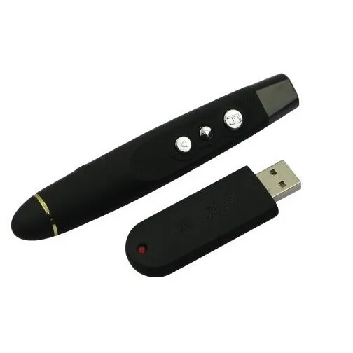 Черный Sale Wireless USB PPT Presenter PowerPoint Remote Control Presentation Pointer Black Wireless USB PPT Presenter - Цвет: Черный