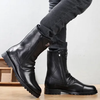 

high top shoes men's 2020 British style retro work wear boots fashion men's shoes Leather Boots Men's Martin boots