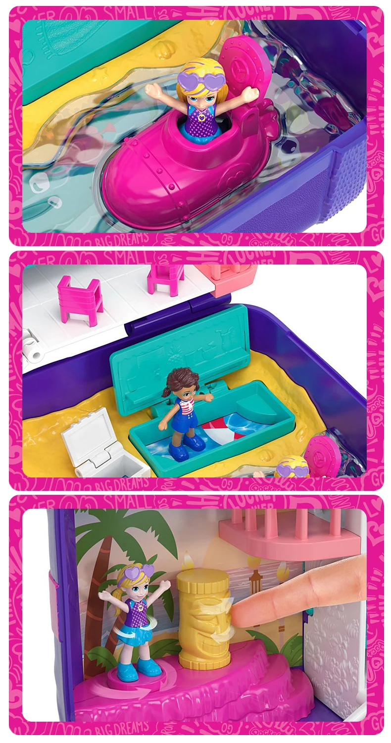 Polly Pocket Dance Par-taay мини игрушки куклы игровой набор рюкзак красивая подарочная коробка игрушки FRY39 Новое поступление популярный подарок на день рождения