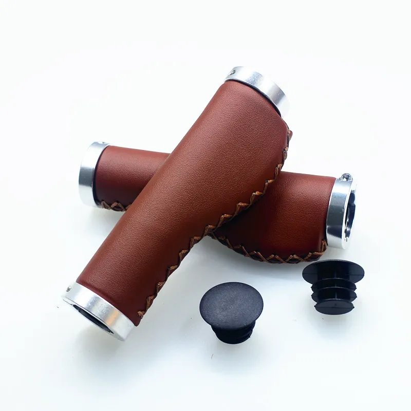 

retro PU bicycle grips bike Comfortable durable Mountain bicycle Folding Bicycle grip handle