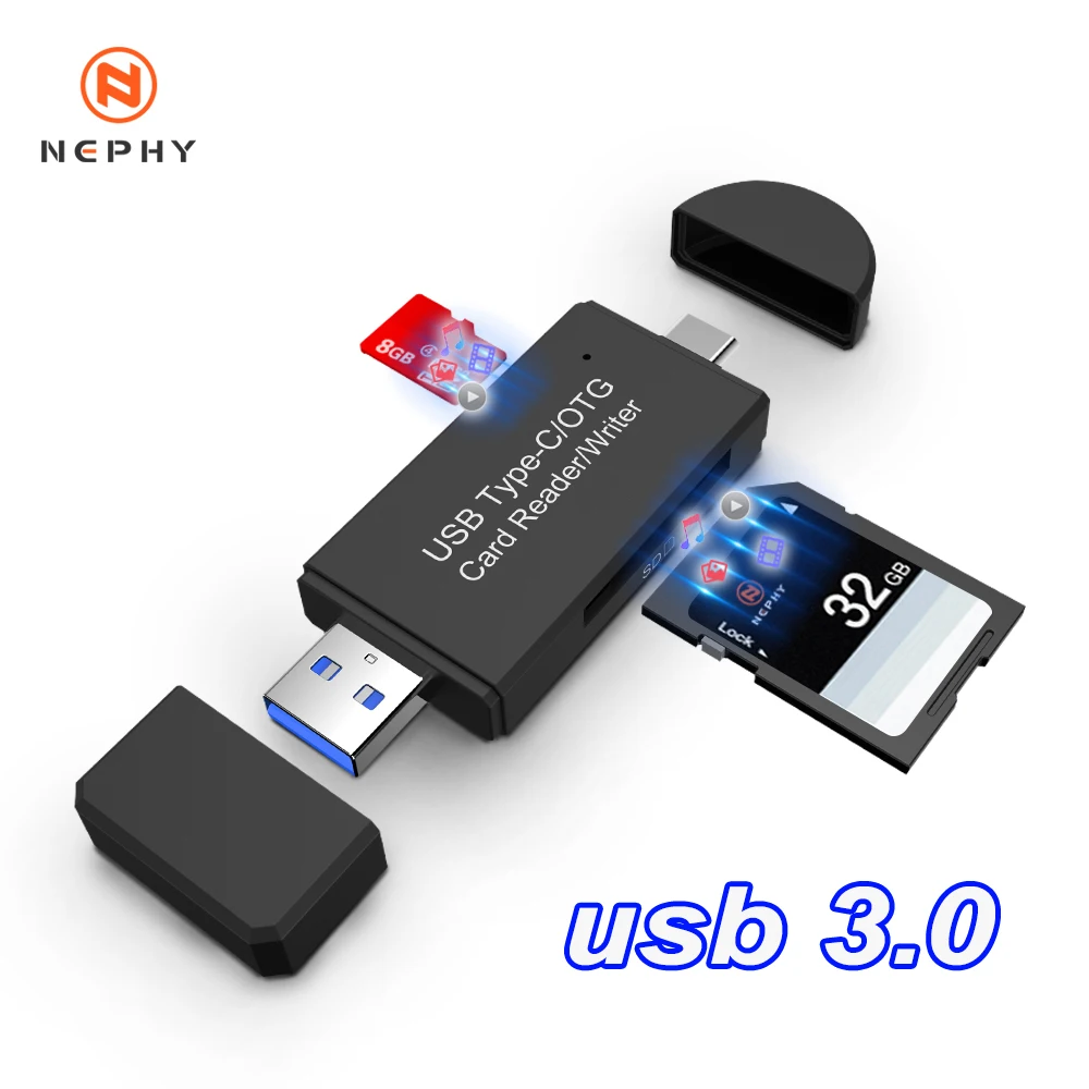 

USB 3.0 Type C OTG Adapter SD TF Card reader 3 in 1 Cardreader Smart Memory Type-C TypeC USB-C Cable For Samsung Huawei MacBook