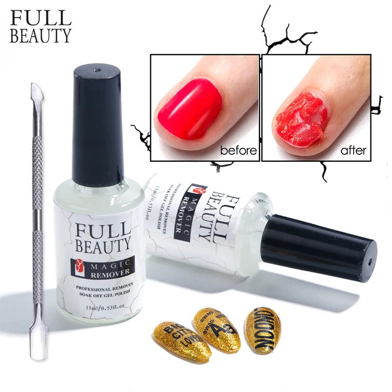 Full Beauty Gel Nail Polish Magic Remover Peel Off Removing Gel Varnish Fast Cleanser Manicure