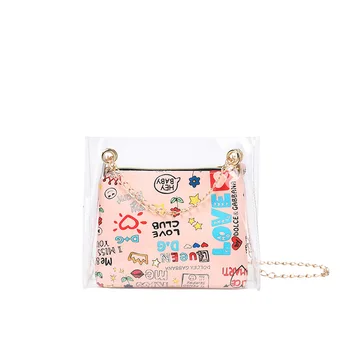 

2020 women bag transparent bag flower bag girl shoulder bag chain crossbody bag