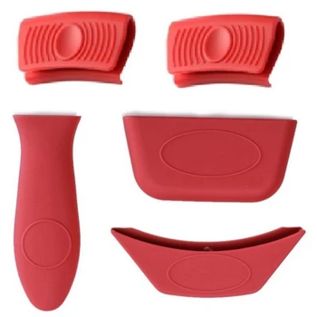 

Non-Slip Silicone Handle Holder Pot Pan Handle Cover Heat Wrap Pot Sleeve Cover Grip Cookware Parts Kitchen Supplies