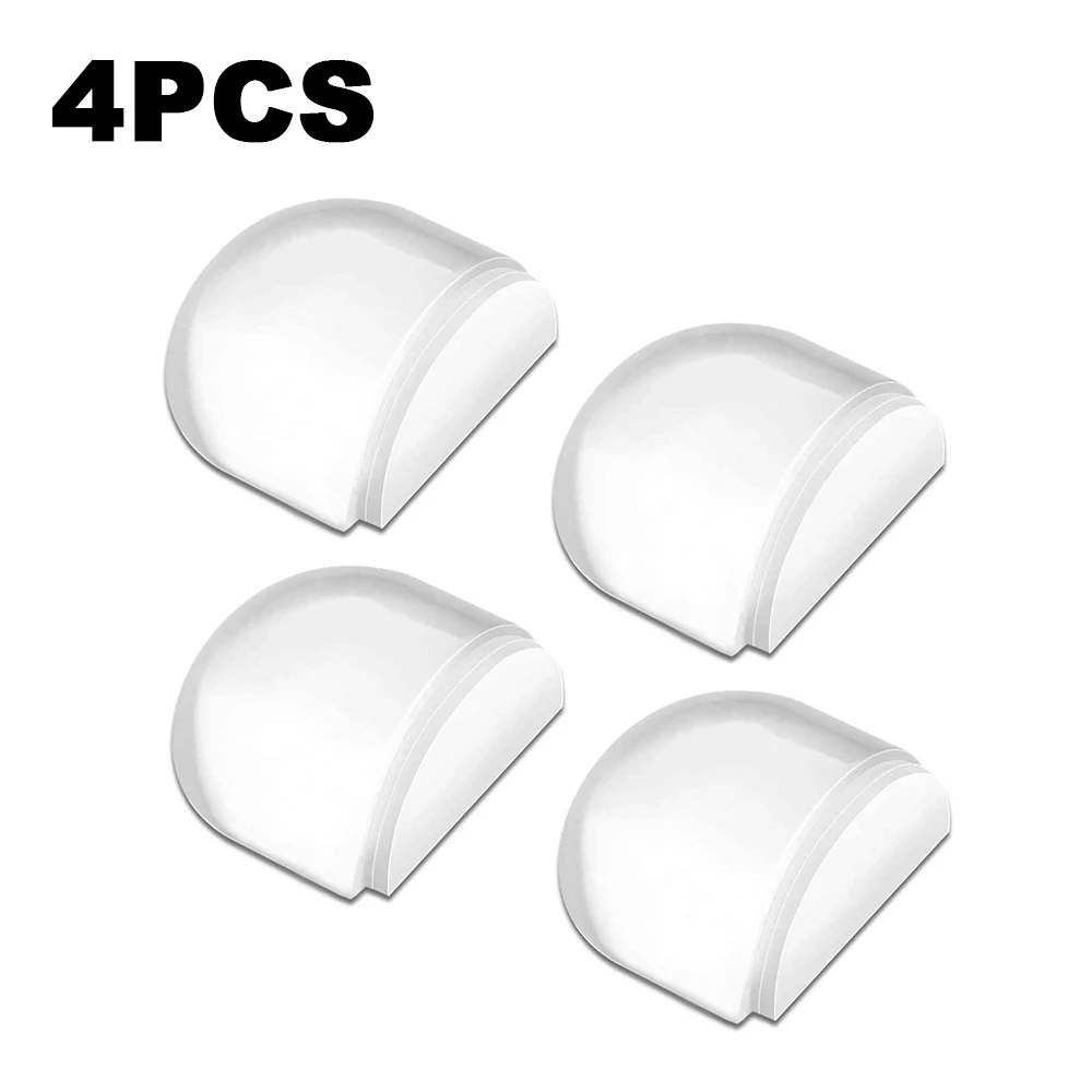 Door Stopper 4pcs Door Stopper Transparent Acrylic Floor Self Adhesive Hidden Wall Buffer