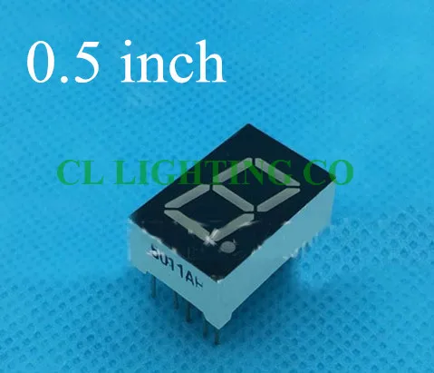 0.5 inch 7 Segment RED LED Display1 Bit Digital Tube Plastic Metal Common Cathode(Nixie tube) 0.5" 0.5in digital tube