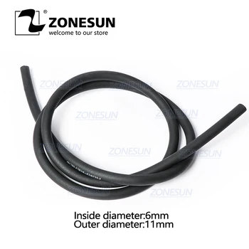 

ZONESUN PJ-GZ6 Length 2m Inside Diameter 6mm Fluorine Rubber Hose Tube For Filling Machine Acid Alkali LIquid