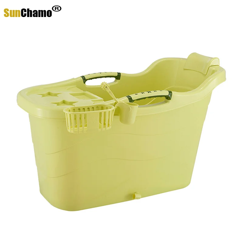 High Quality Thickening Hard Plastic Sauna Bathtub For Adult Oversized Child Baby Bathtub Household Steam Bucket 110 CM