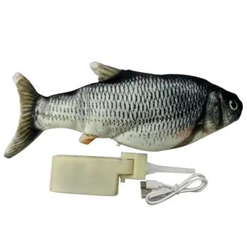 

Cat Electric Chargeable Wagging Fish Realistic Plush Toy Simulation Catnip Soft Gift For Pet Cat Chewin