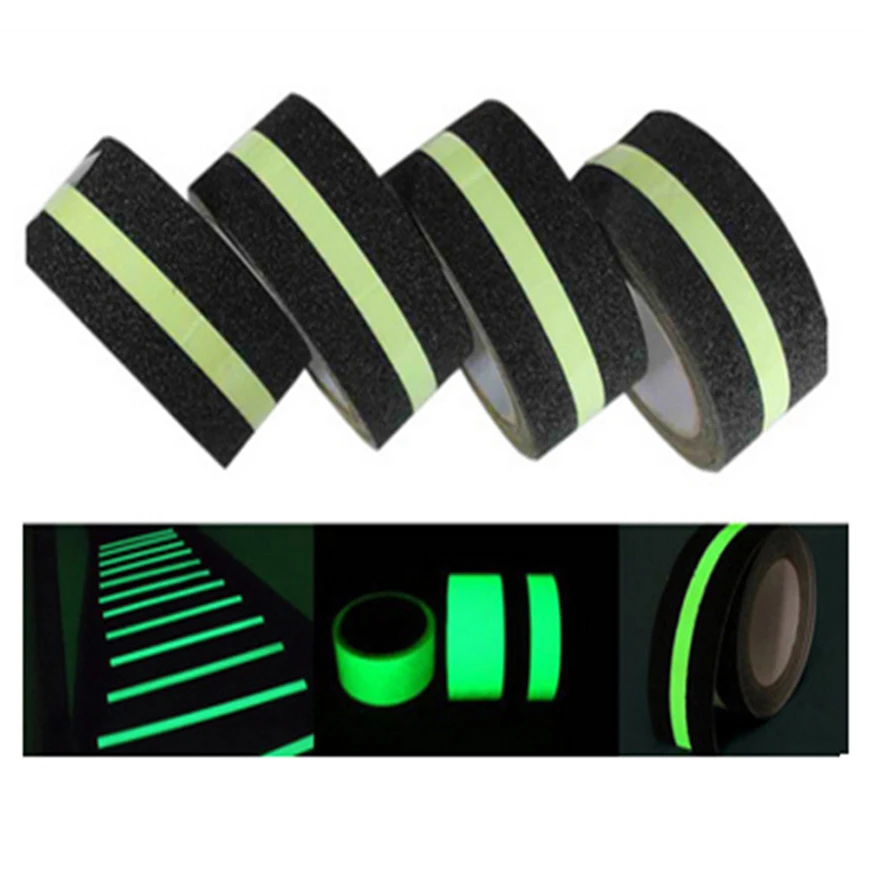 

5m/roll Night Luminous Anti-Slip Stair Grip Tape Matte Safety Warning Sandpaper Stickers Indoor & Outdoor Stair Grip Tape Roll