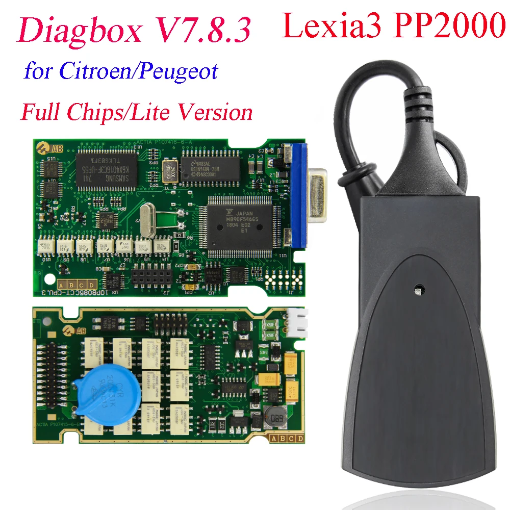 Lexia 3 полный чип Lite OBD2 сканер 921815C PP2000 Diagbox V7.83 OBD Автомобильный диагностический