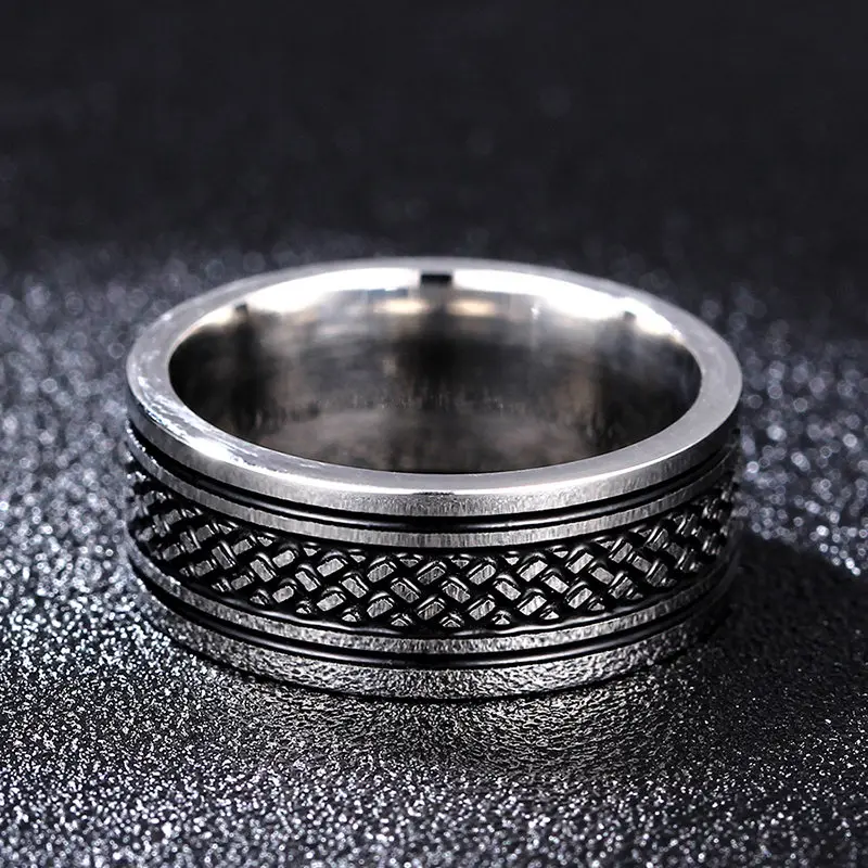Горячая фильм тибетские кольца рыбы чешуя кольцо Титан Нержавеющая сталь золотое кольцо 8 мм для мужчин подарки - Цвет основного камня: JR2039 8mm