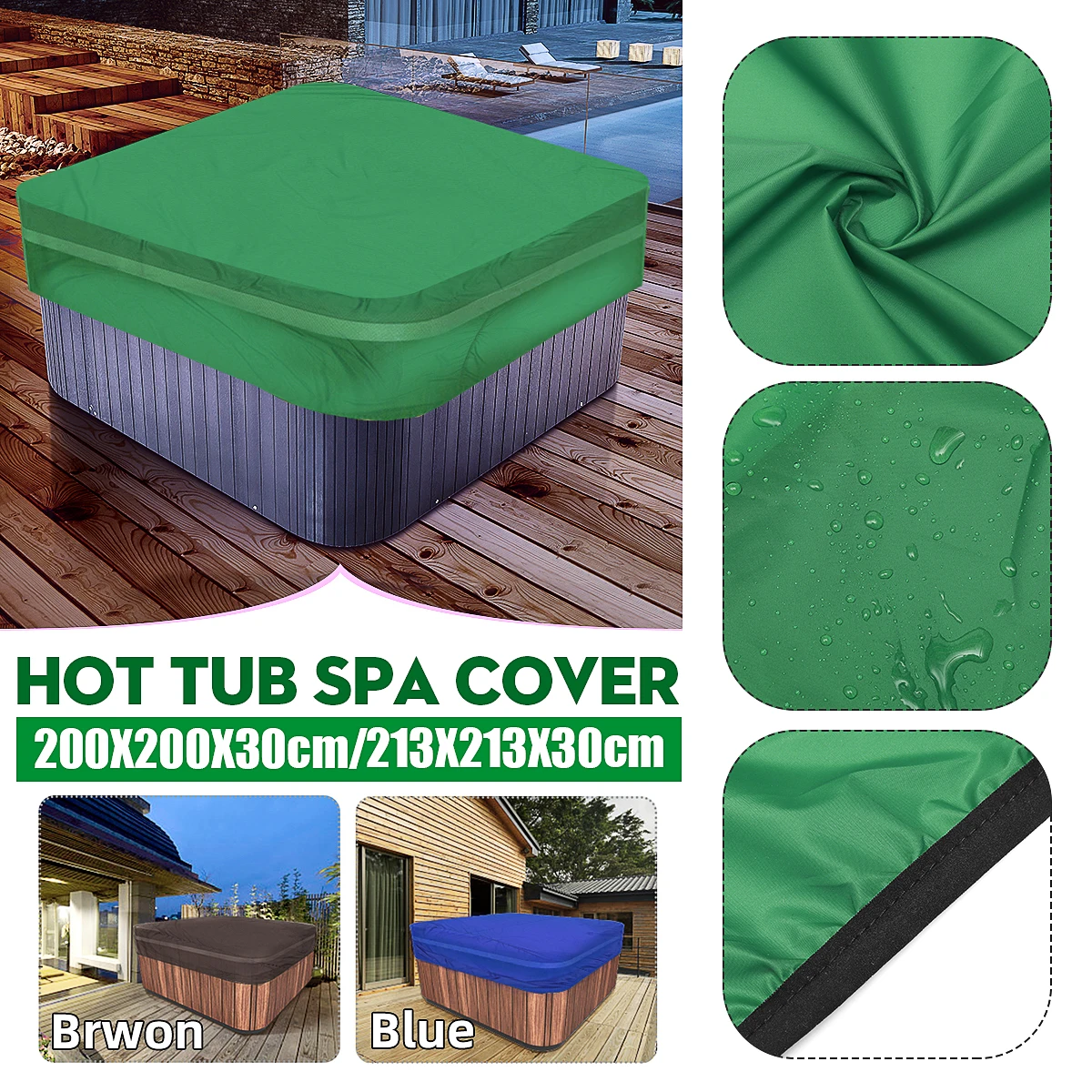 Universal Tub Cover Allweather Spa Cover Cap Protector Hotspring Spa