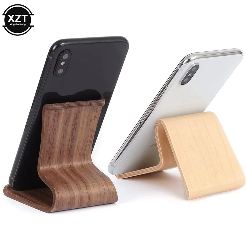 mobile stand for table Desktop Tablet Holder Table Cell Support Desk Universal Mobile Phone Holder Wooden Walnut Birch Stand for iPhone 11 iPad smartphone stand