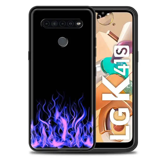 Fashion Flame Pattern Black Case for LG K41s K40s K50s K51s G6 G7 G8 ThinQ K31 K42 K52 K62 K71 Soft Silicone Phone Cover B09