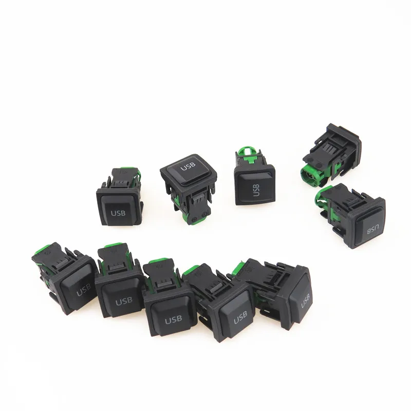 

AZQFZ RCD510 RNS510 10x USB Switch Button Adapter Jack For VW Jetta 5 6 Golf MK6 Passat B6 B7 Polo Scirocco Tiguan 5KD 035 726A