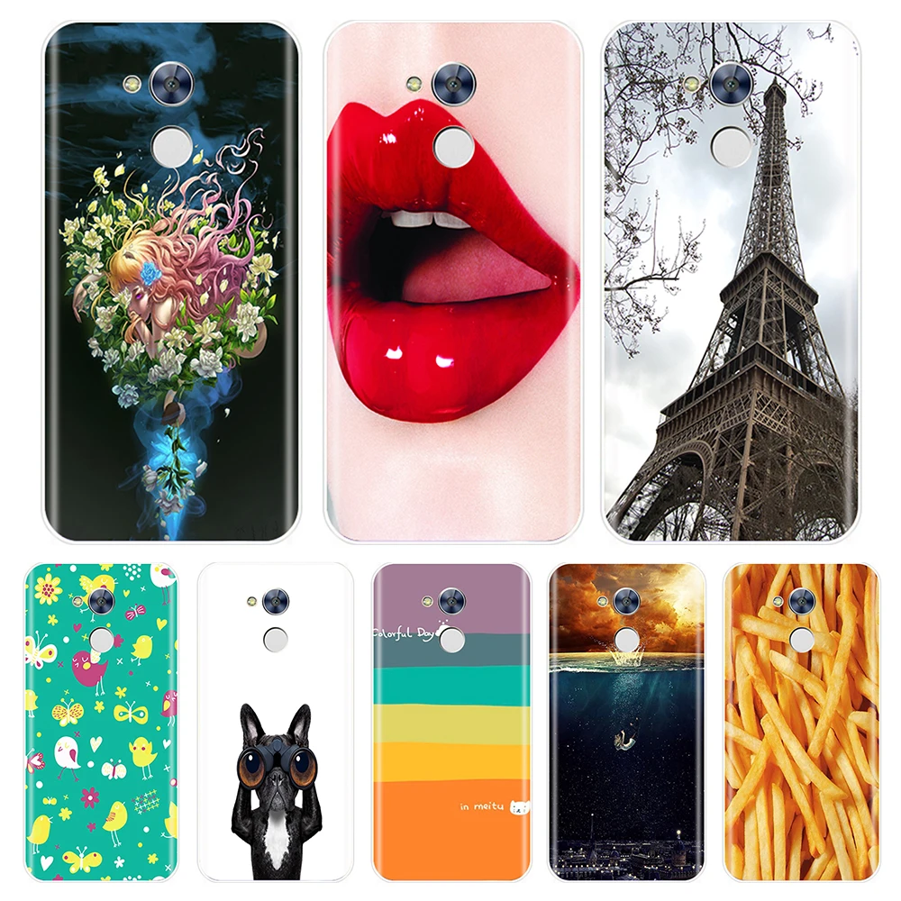 Чехол для телефона Huawei Honor 4C 5C 6C 6A Pro Мягкий Силиконовый ТПУ чехол с милым