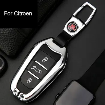 

Zinc Alloy Car Key Case Cover Keychain Key Ring Key Shell For Citroen C2 C3 C4 C5 C6 Aircross Picasso Xsara C-Elysee C-Quatre