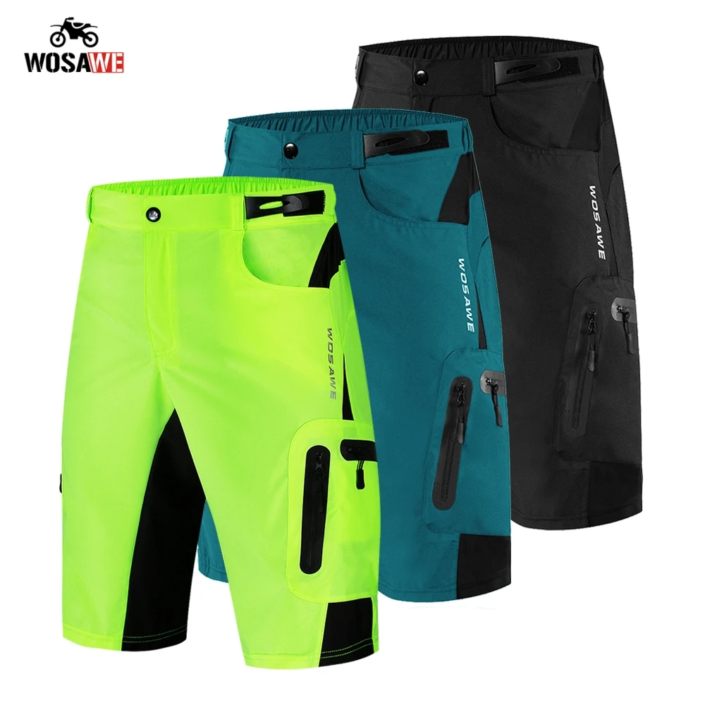 

WOSAWE Men's Motorcycle Shorts Water Repellent Moto Riding Sports Shorts Loose Fit Downhill Shorts Breathable Bike MTB Shorts