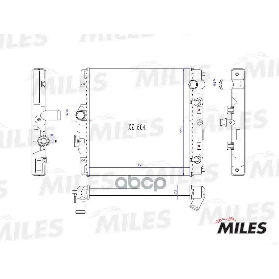 Радиатор Honda Civic / Rover 45 1.4-1.6 A/T 91-02 Miles Acrm065 Miles арт. ACRM065