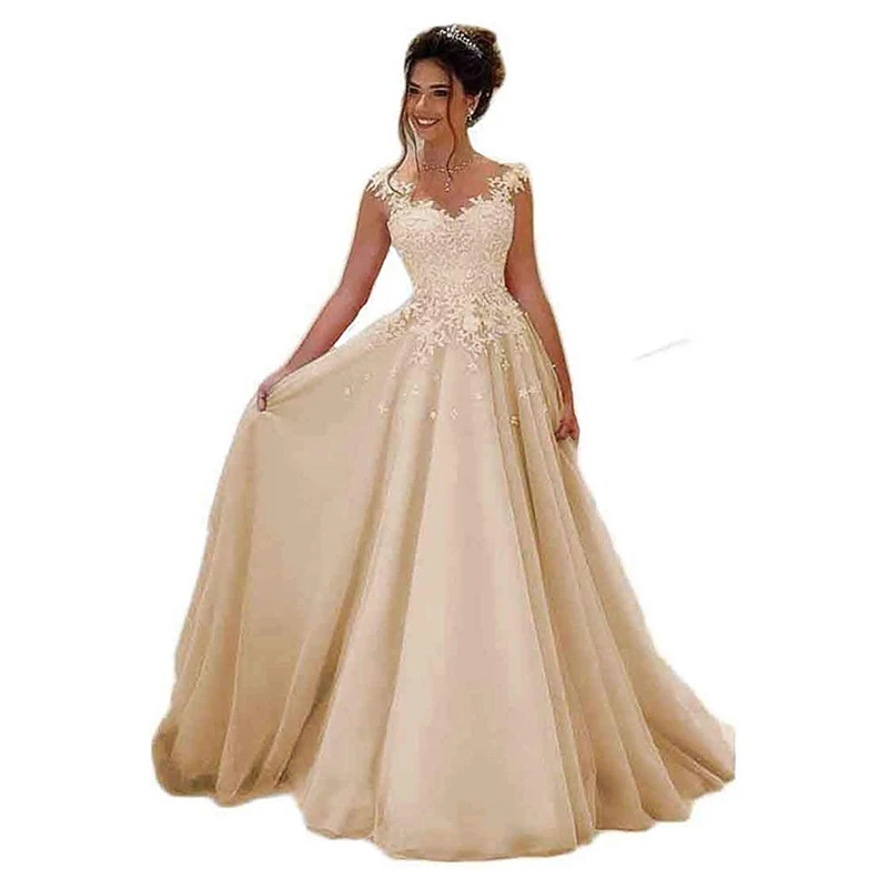 Evening Party Lace Dresses Women Long Sweetheart Elegant Floor Length Applique Sleeveless A-Line Dancing Dresses