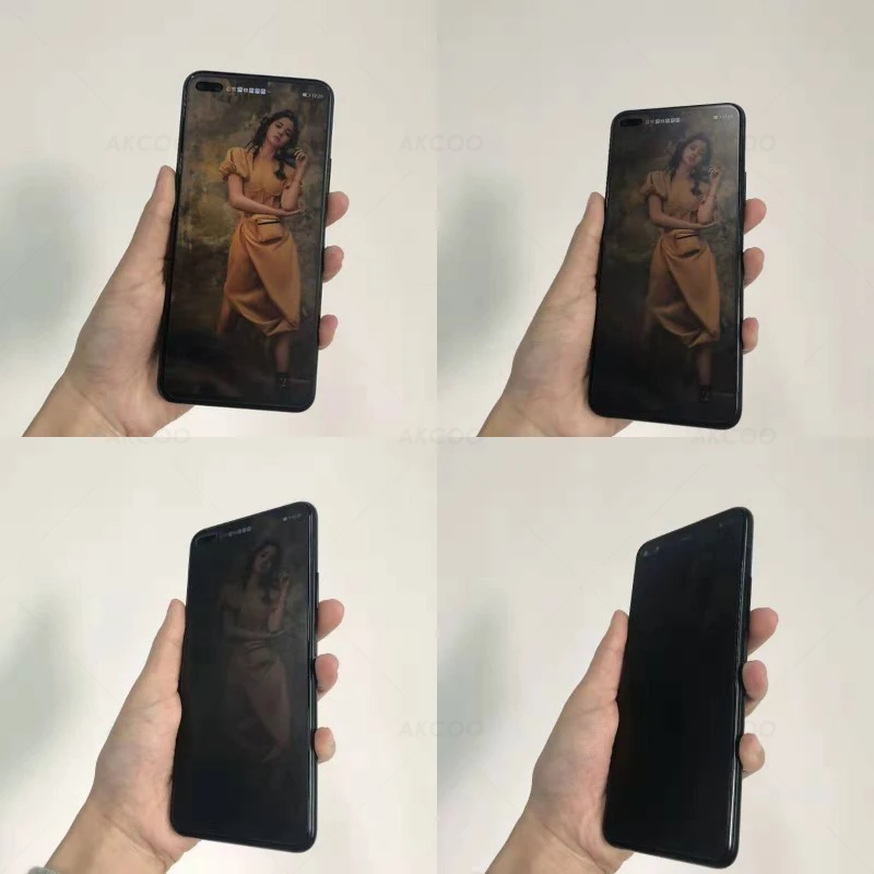 Защитное стекло Akcoo P40 Pro анти шпионское УФ с полным покрытием закаленное для Huawei
