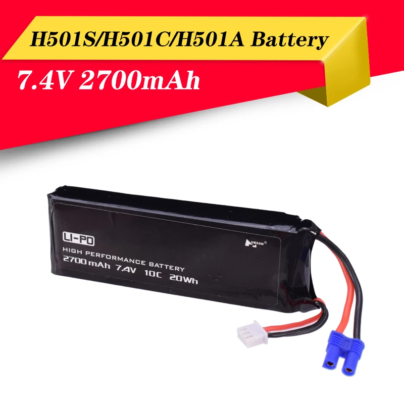 Аккумулятор 8C LiPo для Hubsan H501S/H501C/H501A 7 4 В 2700 мАч|Детали и аксессуары| |