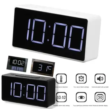 

LED Simple Electronic Desk Clock with USB Port for Home Decor Digital Table Snooze Alarm Clock °C-℉ Thermometer часы настольные