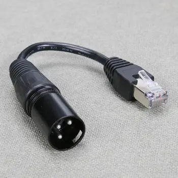 

XLR 3 Pin Male To RJ45 Male Network Connector Adapter Converter Cable Portable 100% Brand New Quality Household Audio Equipment