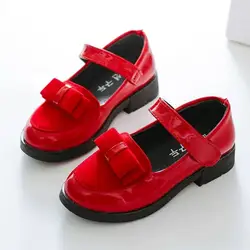 Детская школьная кожаная обувь в английском стиле для девочек-подростков, тонкие туфли принцессы для свадебной вечеринки для детей 4, 5, 6, 7