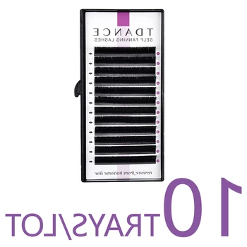 

TDANCE 10PCS/TRAY Rapid Blooming Volume Eyelash Extensions make up tools self fanning Fast Fan Individual Lash Blooming eyelash
