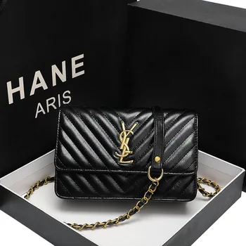 

Luxury Women's Small Square Bag 2020 New Shoulder Bag High Quality Pu Diagonal Bag Multifunctional Chain Shoulder Bag