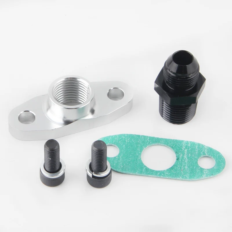 1/2 NPT Female Aluminum Oil Drain Turbo Flange T3 T4 T04 GT40 GT55 1
