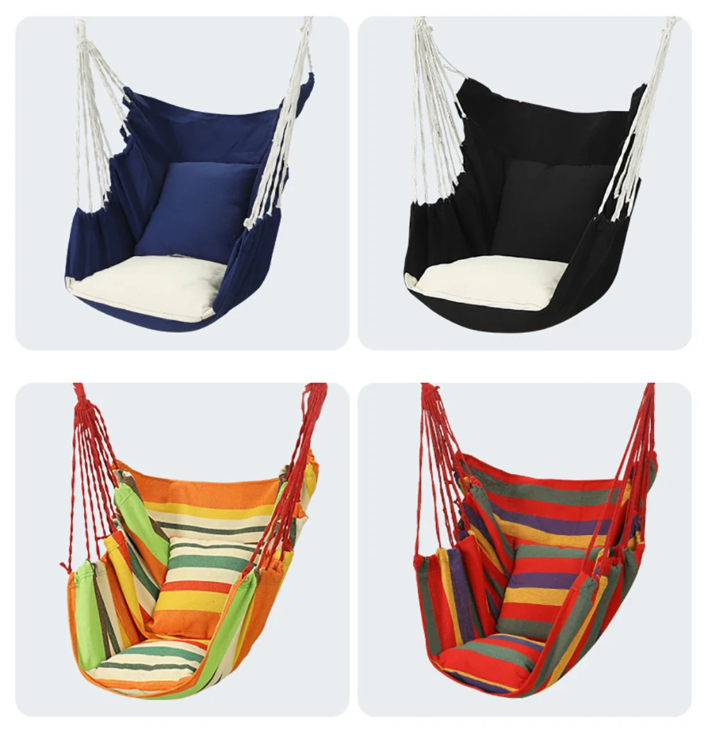 Garden Hang Chair Swinging Indoor Outdoor Furniture Hammock Hanging Rope Chair Swing Chair Seat With 2 Pillows Hammock Camping Garden Hang Chair Swinging Indoor Outdoor Furniture Hammock Hanging Rope Chair Swing Chair Seat With 2 Pillows Hammock Camping
