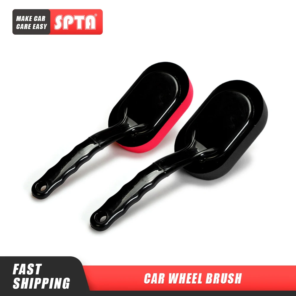 SPTA Car Wheel and Tire Waxing Applicator Coating Sponge Brush Black and Red Waxing Sponge Brush Replaceable Cleaning Hand Pad|Sponges, Cloths & Brushes| - AliExpress