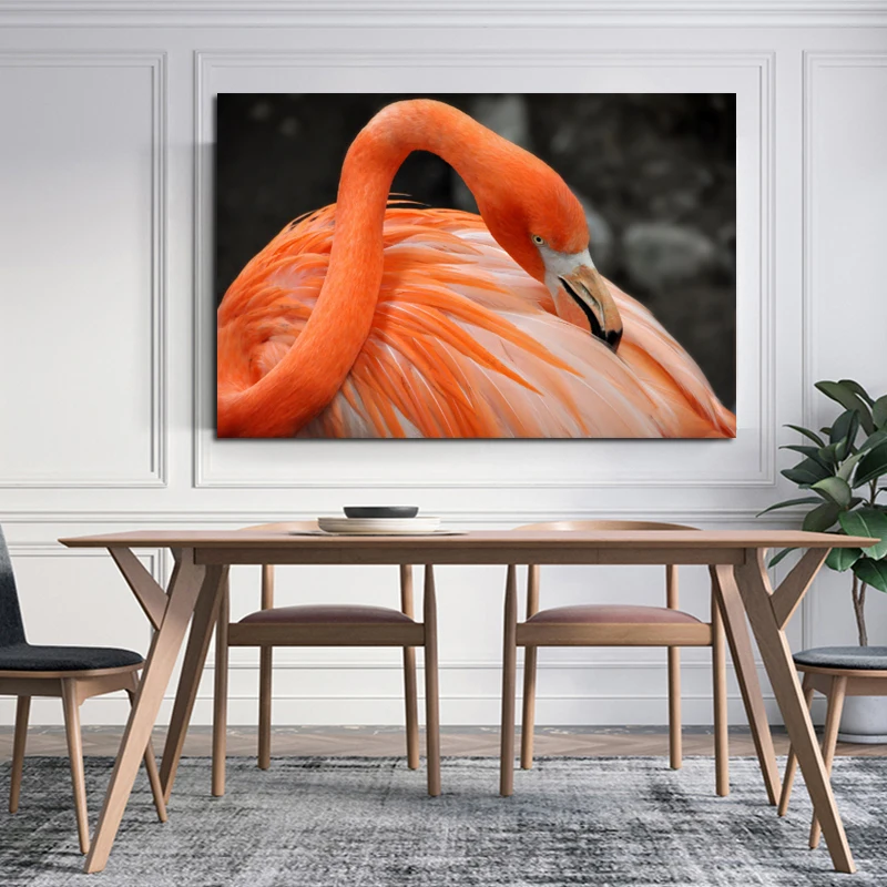 

Nordic Animal Posters and Prints Abstract Flamingo Canvas Painting Wall Pictures for Living Room Cuadros Home Decor Unframed