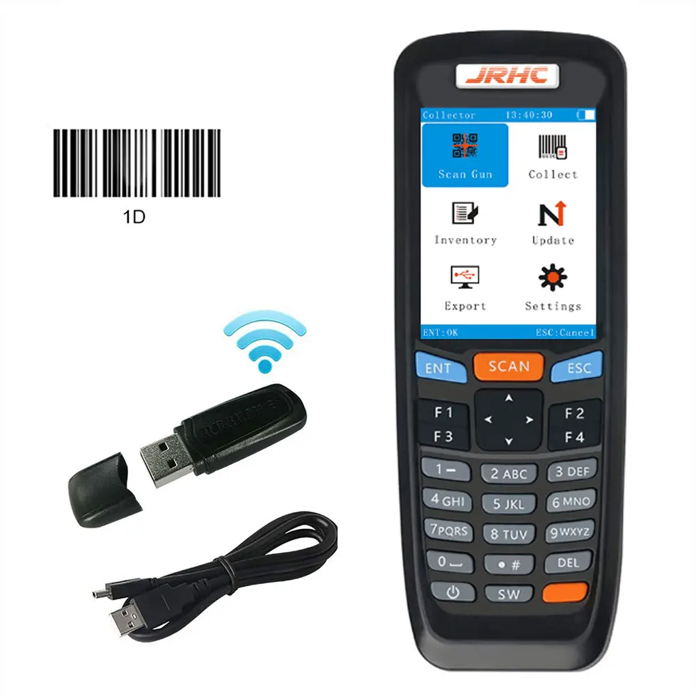 computer scanner Trohestar Barcode Scanner Portable Reader 1D 2D QR Bar code Scanners Handheld Inventory Data Collector For Logistics Market scanspeeder Scanners