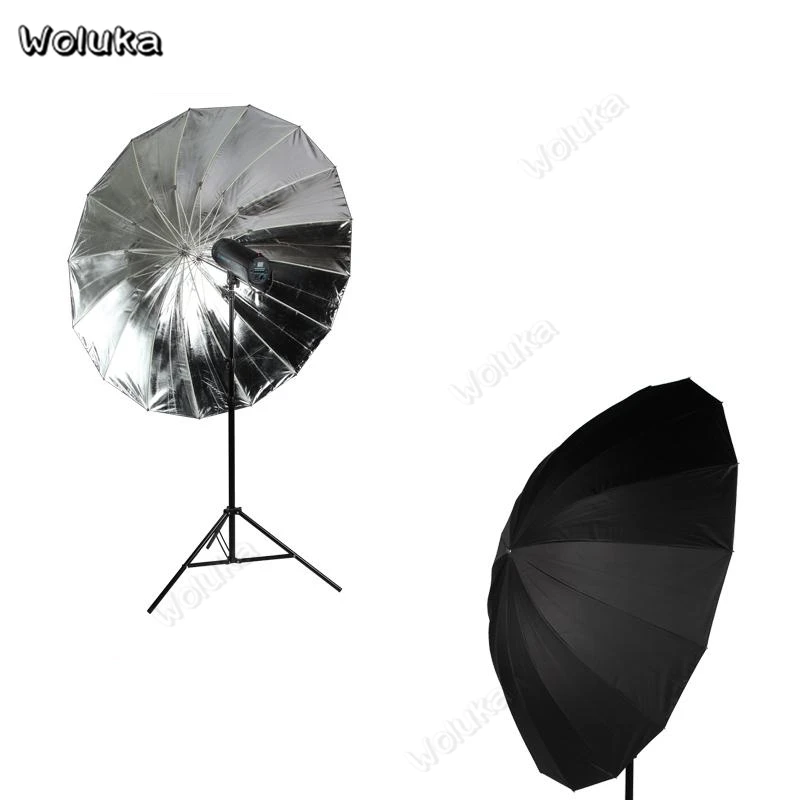 Большой 150 см Черный Серебряный отражающий зонтик вспышка продукт фотостудия оборудование фото зонтик 16 кронштейн CD50 T10
