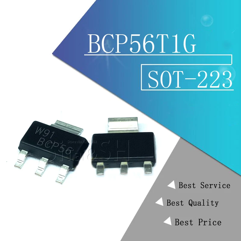 10 шт. BCP56T1G SOT223 BCP56 биполярный распределительный транзистор (BJT) 1A 100 в NPN новый