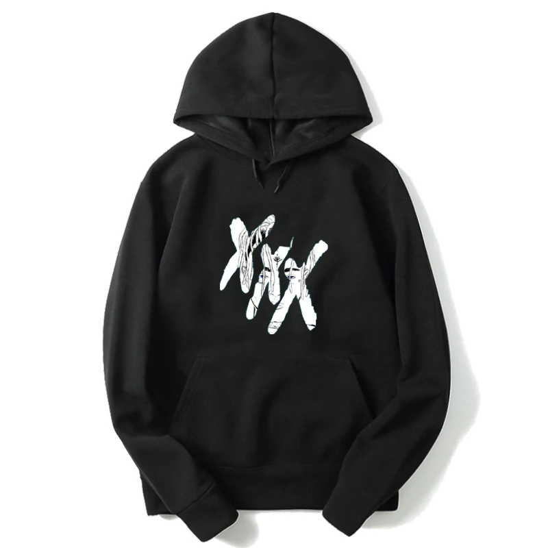 Светящиеся XXXTentacion топы унисекс с капюшоном и принтом для маленьких мальчиков и девочек; пальто с капюшоном; Верхняя одежда; повседневные толстовки; Новое поступление