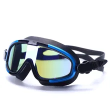 HNSD очки для плавания для взрослых, анти-туман, стиль, плавательные очки для защиты глаз, профессиональные очки с гальваническим покрытием, большая оправа, очки