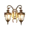 Double Heads Outdoor Waterproof Wall Lamp European Retro Villa Exterior Wall Entrance Balcony Corridor Courtyard Wall Lamp 1