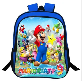 

13 Inch Mario Backpack Children Cartoon Sonic Backpacks Boys Girls SchoolBag For Kindergarten Daily Backpack Kids BookBag