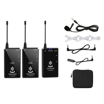 

YICHUANG 3.5mm Jack One for Two Automatic Frequency Wireless Microphone Mobile Phone Camera Interview Recording Video
