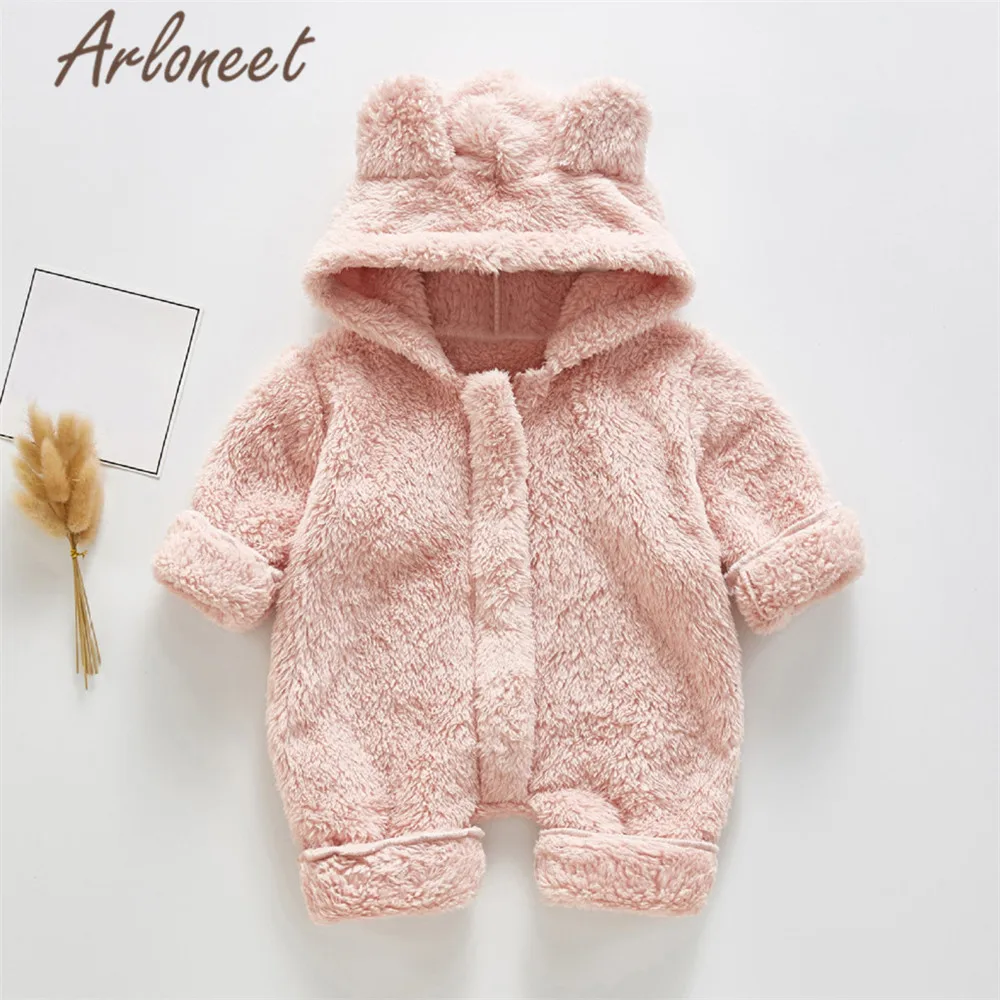 ARLONEET/пальто с героями мультфильмов; зимнее пальто для новорожденных девочек; комбинезон на молнии; Верхняя одежда с капюшоном; хлопковое пальто для малышей; однотонная верхняя одежда для мальчиков