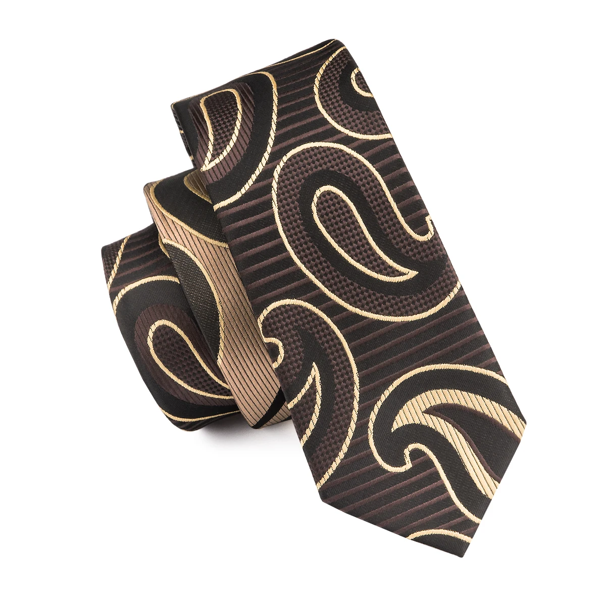 Модный тонкий галстук, черный, пэчворк, коричневый, обтягивающий, узкий, Шелковый, жаккардовый, тканые галстуки для мужчин, для свадебной вечеринки, для жениха, HH-121 - Цвет: HH-132