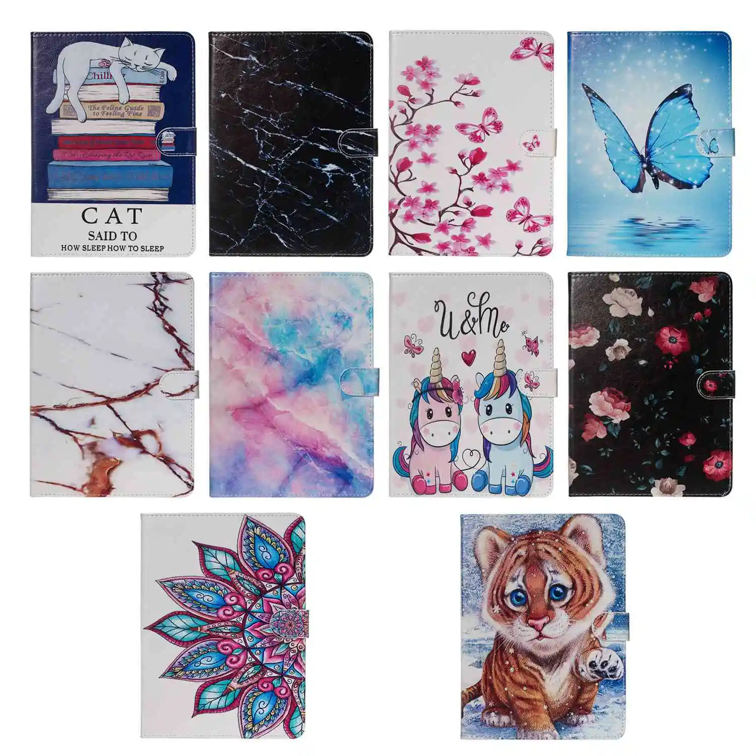 

For Amazon Kindle Paperwhite 1 2 3 4 Case fashion Catroon cat /flower flip PU leather Back Cover For Amazon Kindle Paperwhite 2