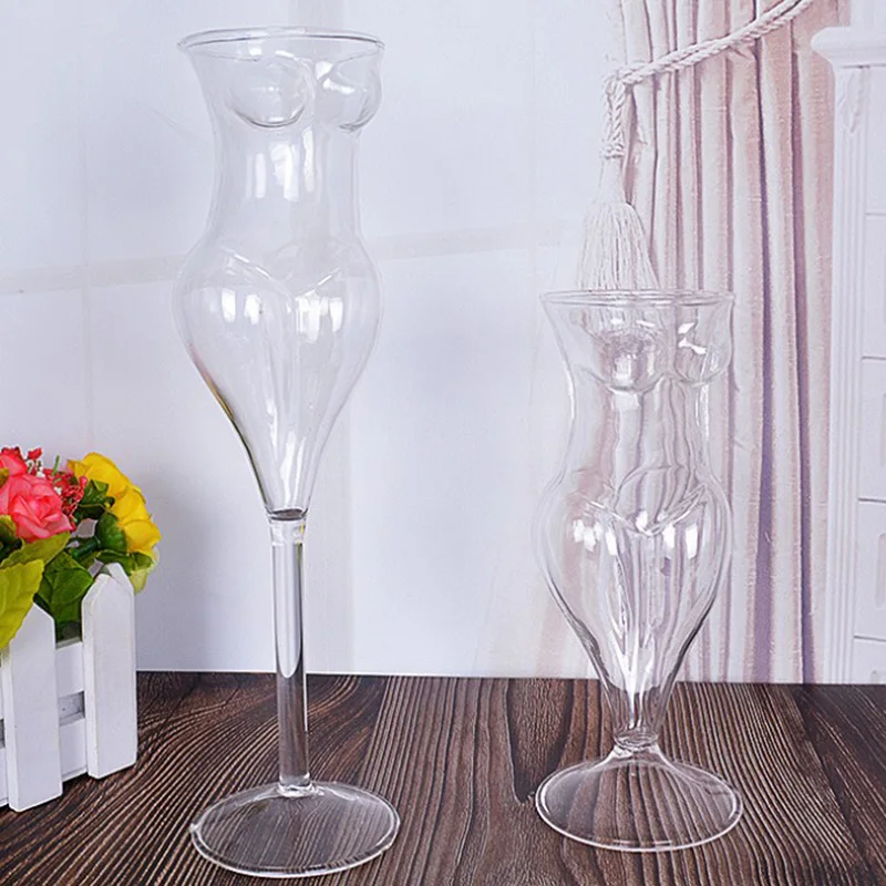 Transparent Naked Girl Body Wine Glass