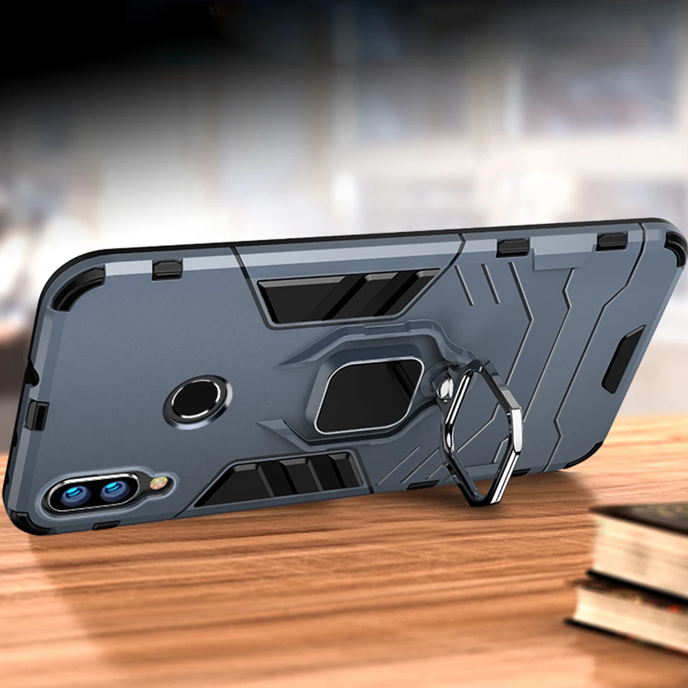 Чехол для Xiaomi Redmi 7, защитный чехол из поликарбоната, кольцо-держатель, чехол для телефона для Xiomi Redmi Note 7, противоударный Усиленный бампер