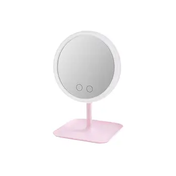 

LED Touch Screen Makeup Mirror Adjustable Three Color Light Desktop Foldable Makeup Mirror USB Charging Practical Beauty Tool